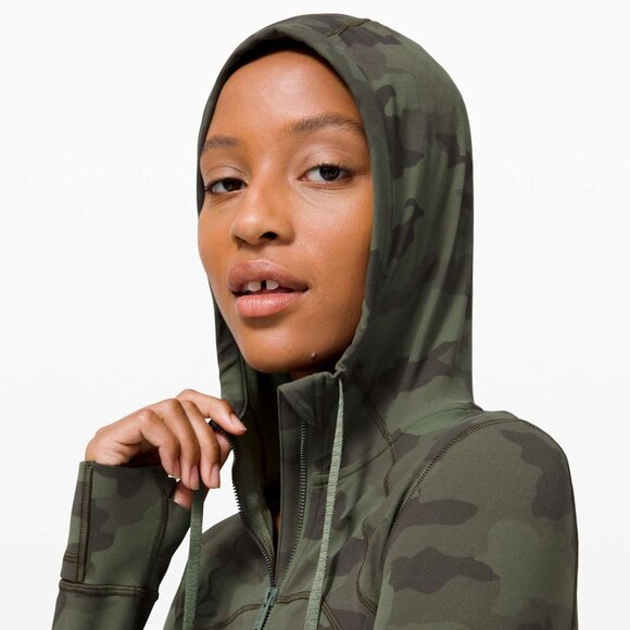 Lululemon Hooded Define Jacket Nulu Heritage 365 Camo Green Twill Multi, size 8 - Picture 6 of 10